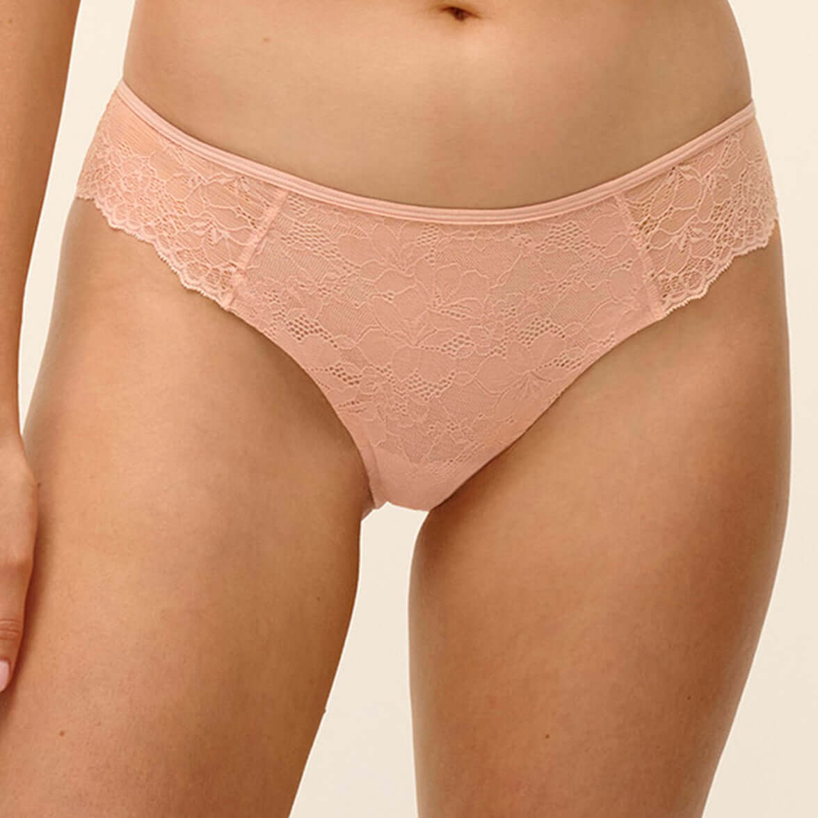 Braga Wacoal Essence WE602255 con Encaje y Microfibra Rosa Cameo