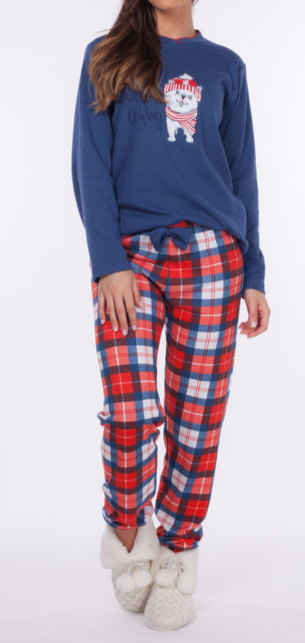 Pijamas mujer Rachas & Abreu 20366 Azul oscuro ⭐⭐⭐✩✩