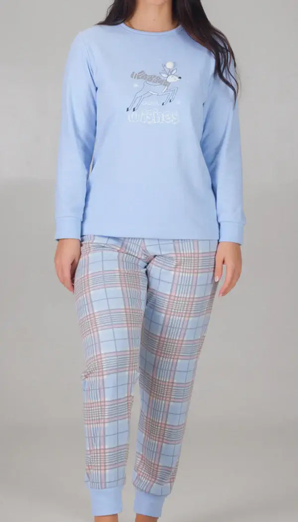 Pijamas mujer Rachas & Abreu 23352 Azul ⭐⭐⭐✩✩