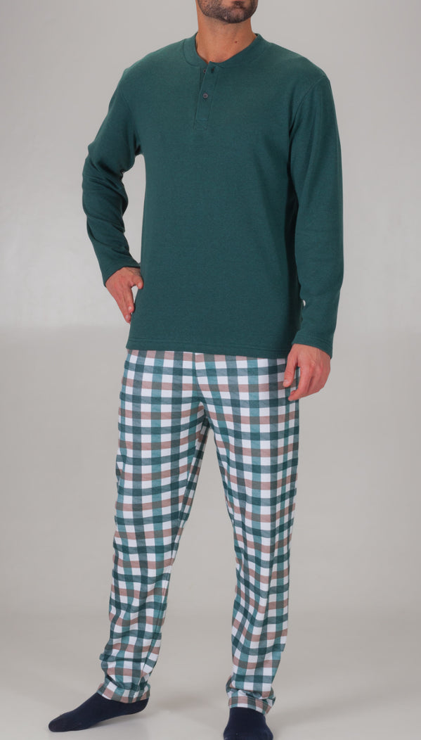 Pijamas hombre Rachas & Abreu 23457 Verde ⭐⭐⭐✩✩