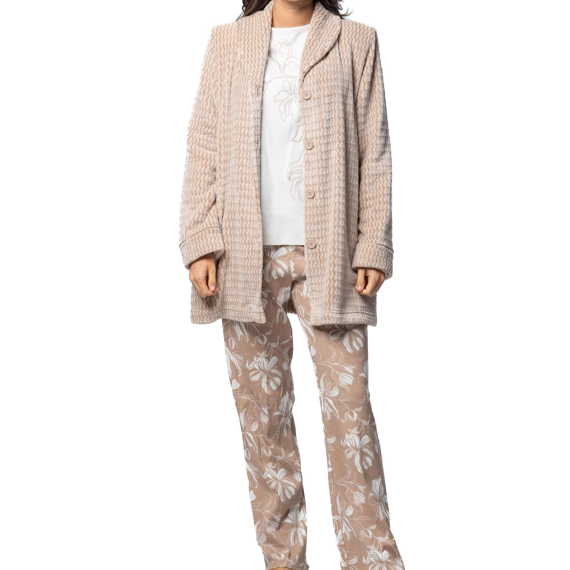 Pijama de mujer Egatex 252503 (3 piezas) Beige