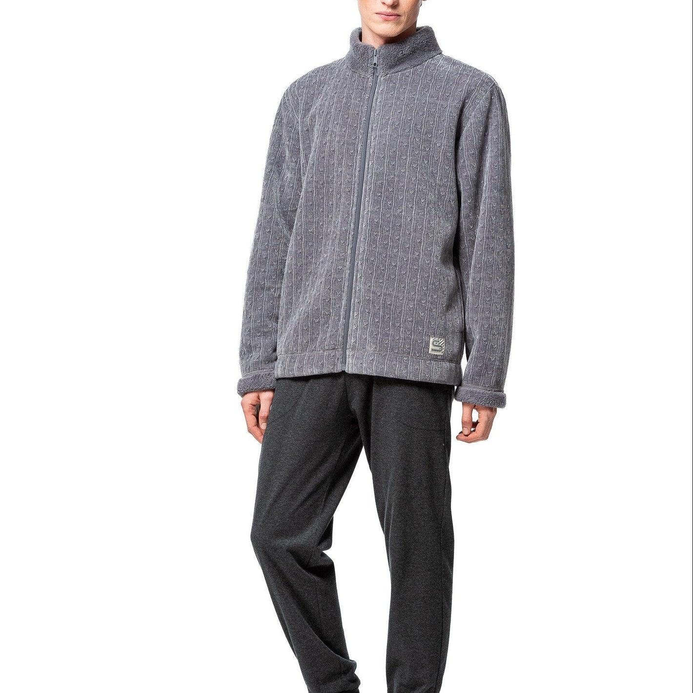 Bata de hombre Egatex 252655 corta Gris