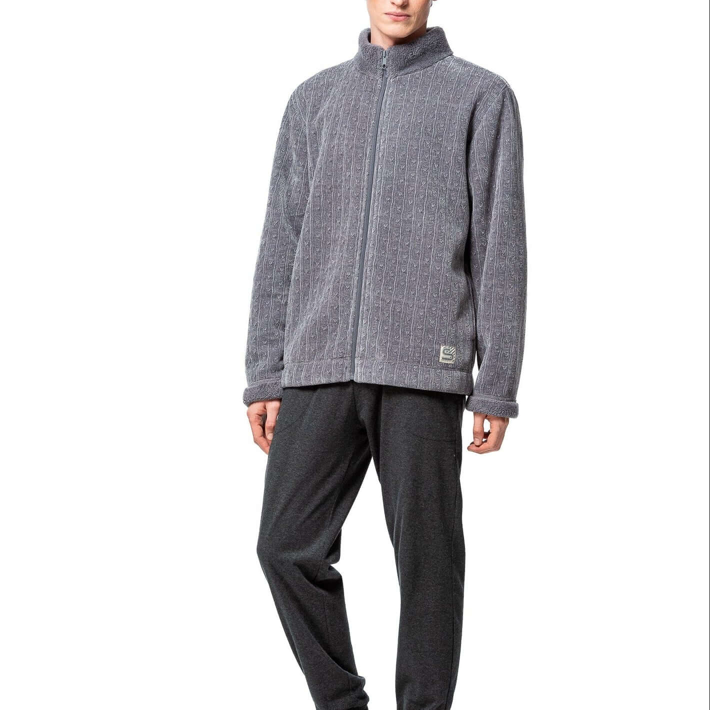 Bata de hombre Egatex 252655 corta Gris