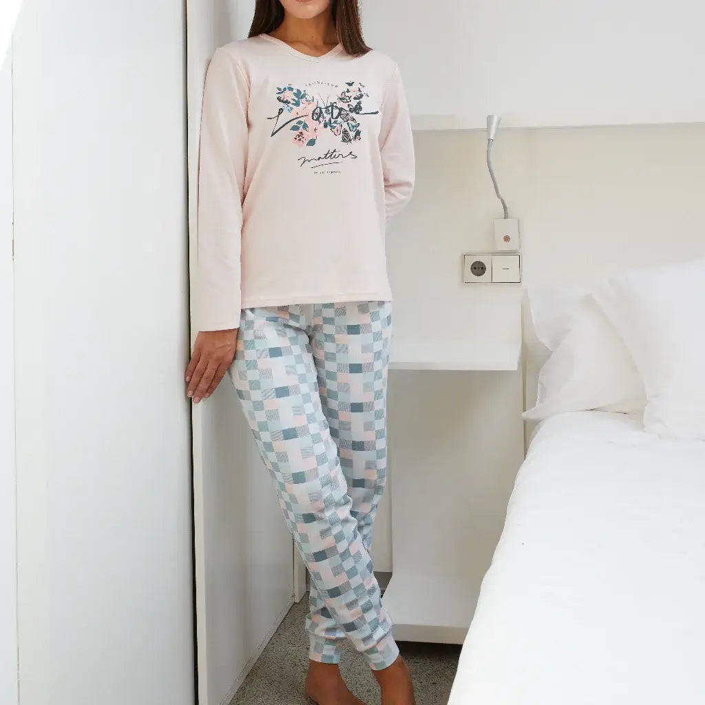 Pijamas mujer CUE 33106 Rosa ⭐⭐⭐✩✩
