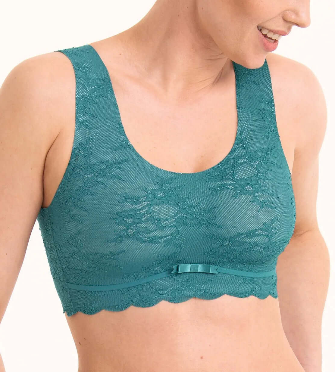 Sujetador Anita sin aros 5400 Essential Lace Light smaragd