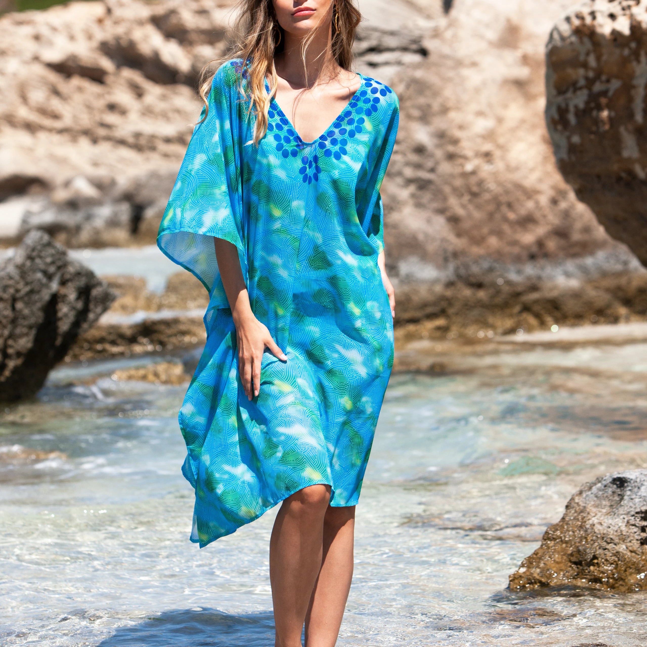 Kaftan Deidad 63061 Unica Turquesa