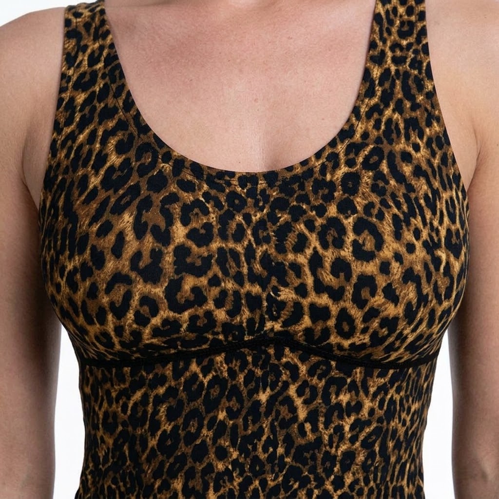 Camiseta Cazoleta Essential Art Anita en diseño animal print de leopardo para mujer moderna.