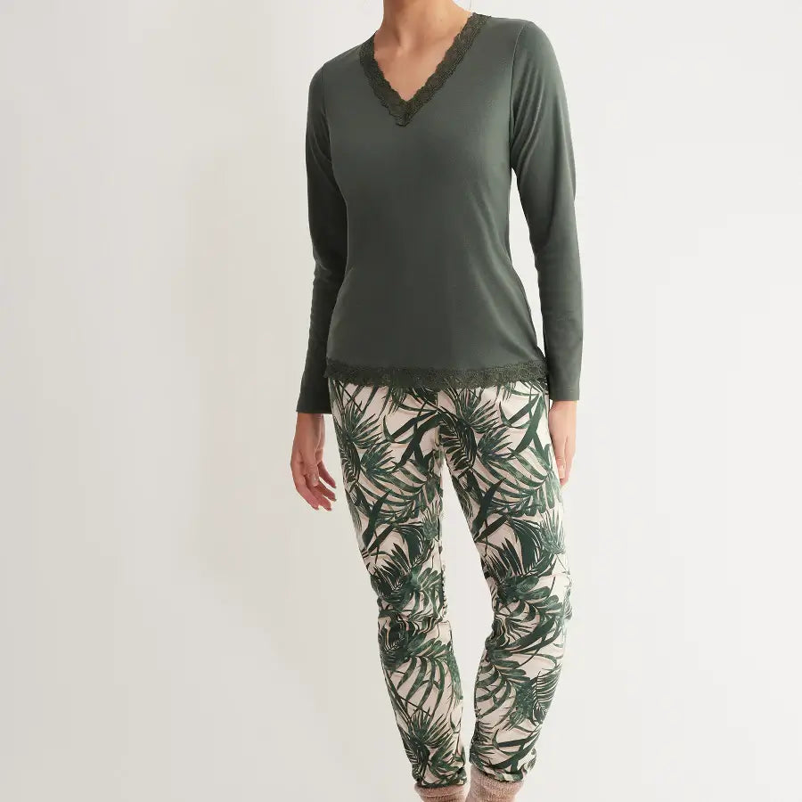 Pijamas mujer Promise 16823 (3 piezas) Verde ⭐⭐⭐⭐⭐