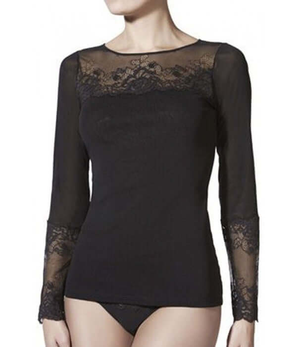 Camisas mujer manga larga Janira 1045121 Greta 115 Negro