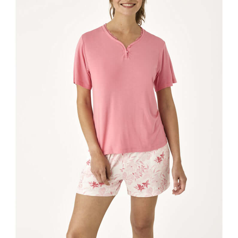 Pijama mujer corto Promise N21112 Rosa