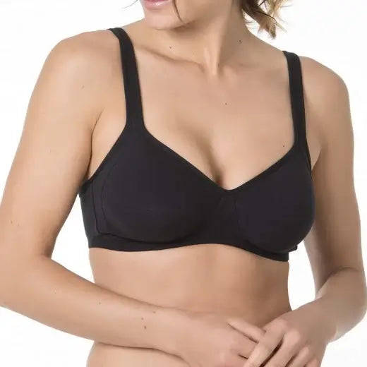 Sujetador Selmark SC110 algodón sin aros Negro