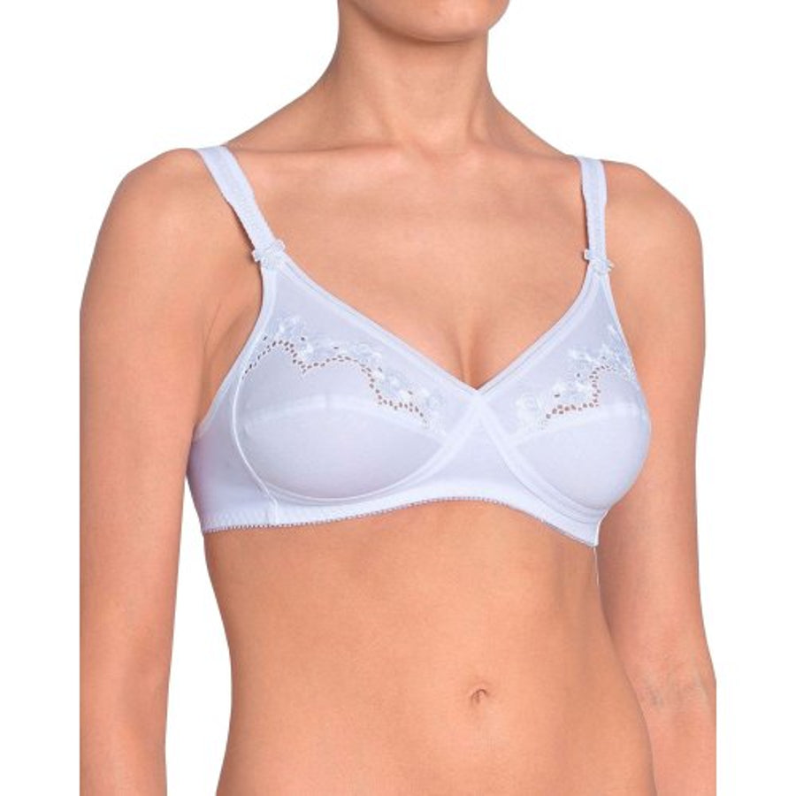 Sujetador Triumph sin aros Elastic Cross + Cotton N Blanco