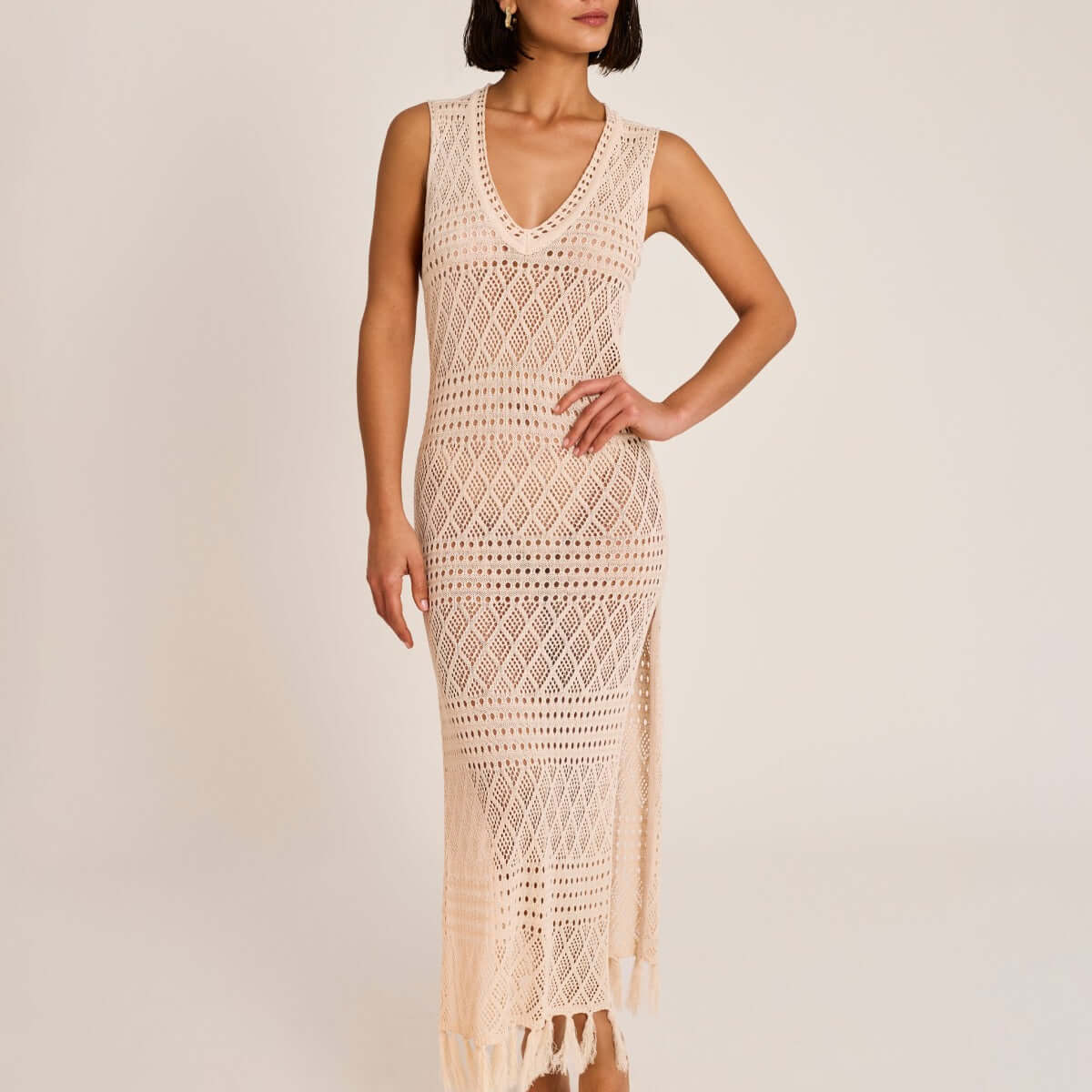 Vestido Selmark BC243 Beige