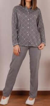 Pijamas mujer Rachas & Abreu 21372 Gris oscuro ⭐⭐⭐✩✩