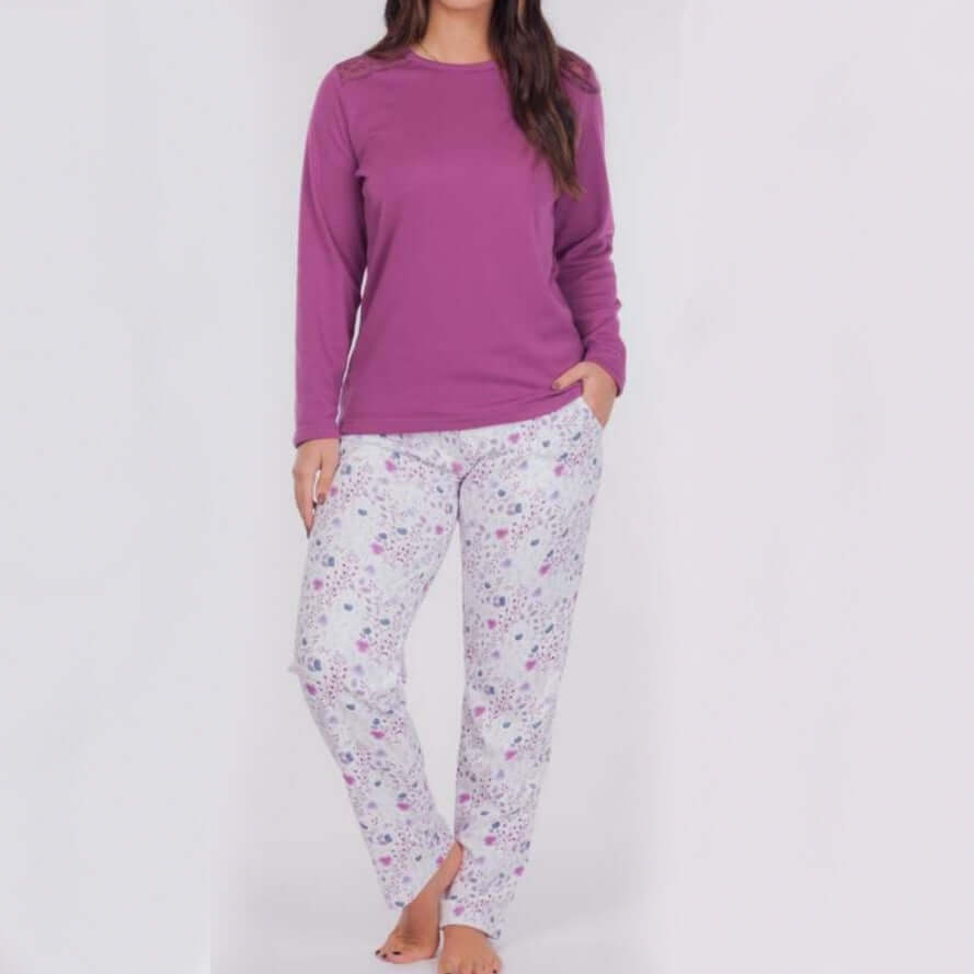 Pijamas mujer Rachas & Abreu 22367 Morado ⭐⭐⭐✩✩