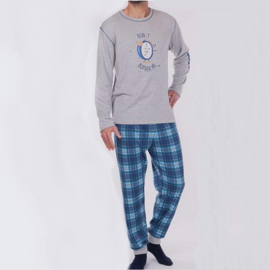 Pijamas hombre Rachas & Abreu 22450 2XL Gris claro ⭐⭐⭐✩✩