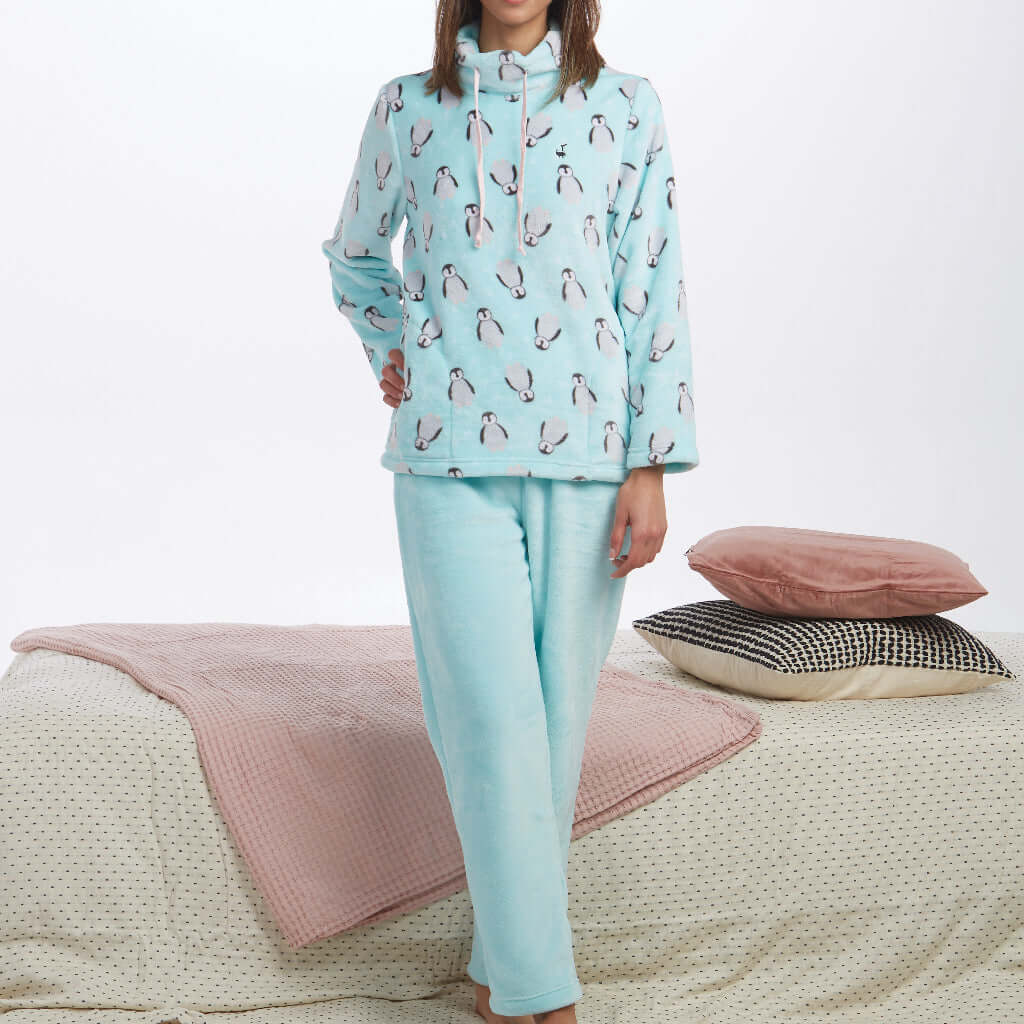 Pijamas mujer CUE 31141 Celeste ⭐⭐⭐⭐⭐
