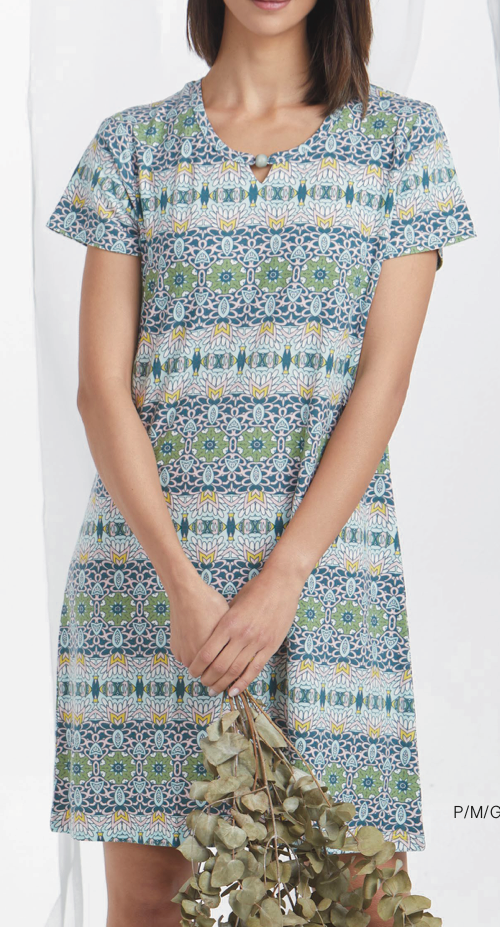 Vestido de verano CUE 32422 Celeste