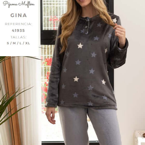 Pijamas mujer Blanca Hernandez 41935 Gris oscuro ⭐⭐⭐⭐⭐