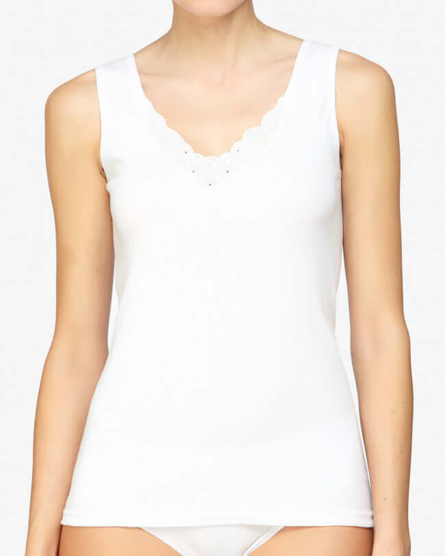 Camiseta interior mujer tirante ancho Avet 7505 Blanco