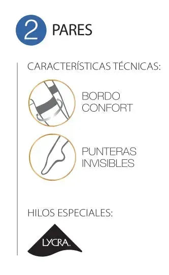 Calcetines media mujer Mini Comfort 20 DEN 2 pares Golden Lady (1PCT)