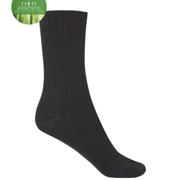 Calcetines unisex Bambú Punto Blanco 1552210 Única Black