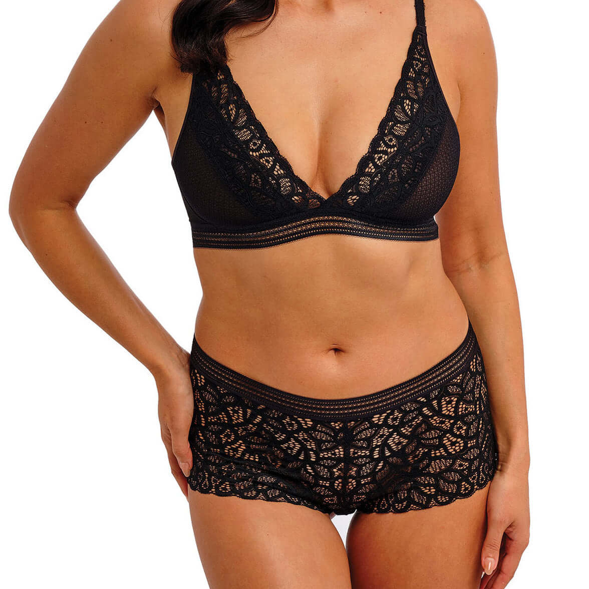 Braga Short Raffine Wacoal WE148016 Encaje y Talle Medio