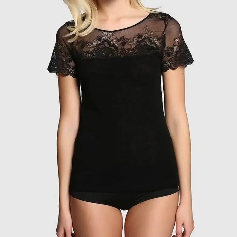 Camisas mujer manga corta Janira 1040126 Greta Negro