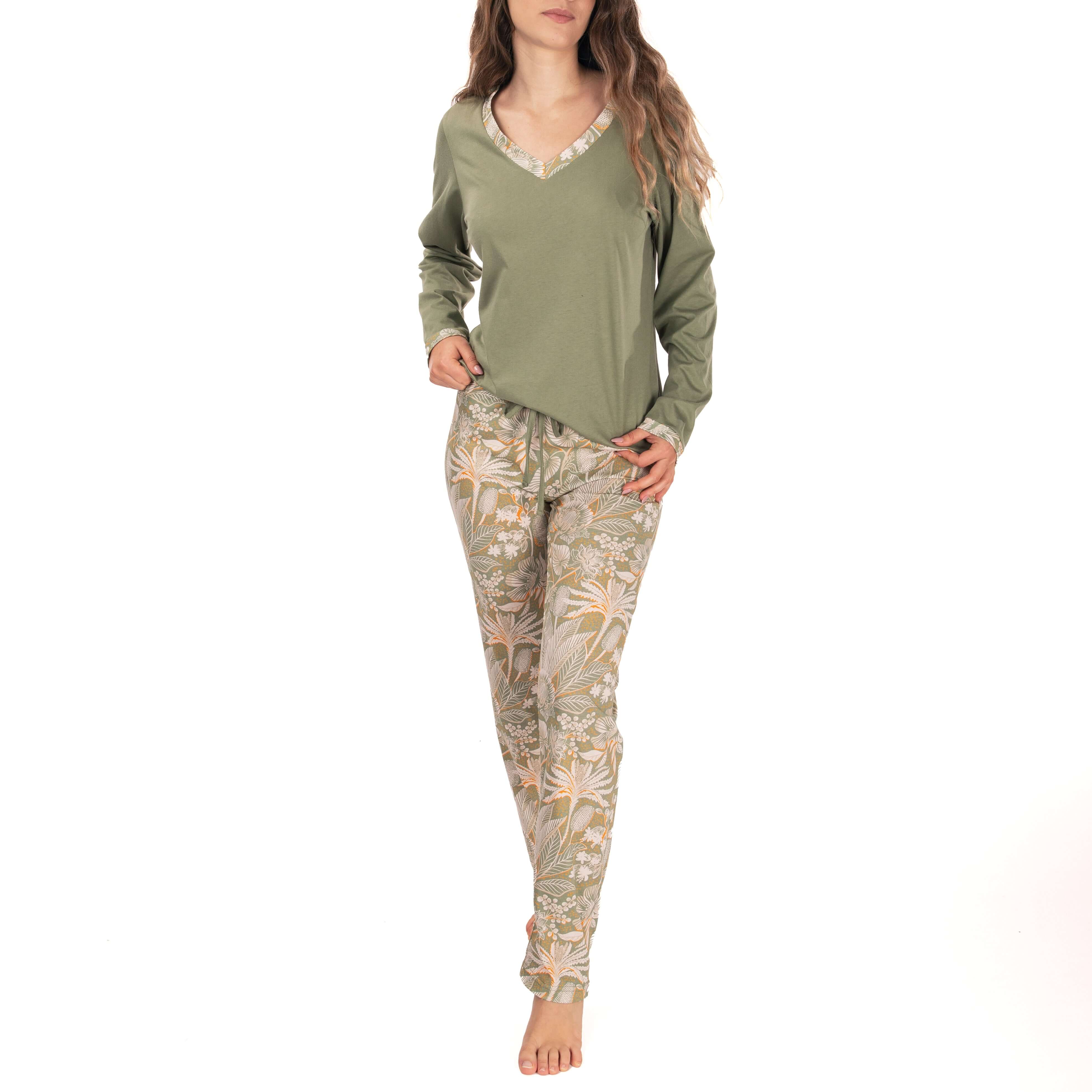 Pijama mujer Rachas & Abreu 25370 Verde kaki