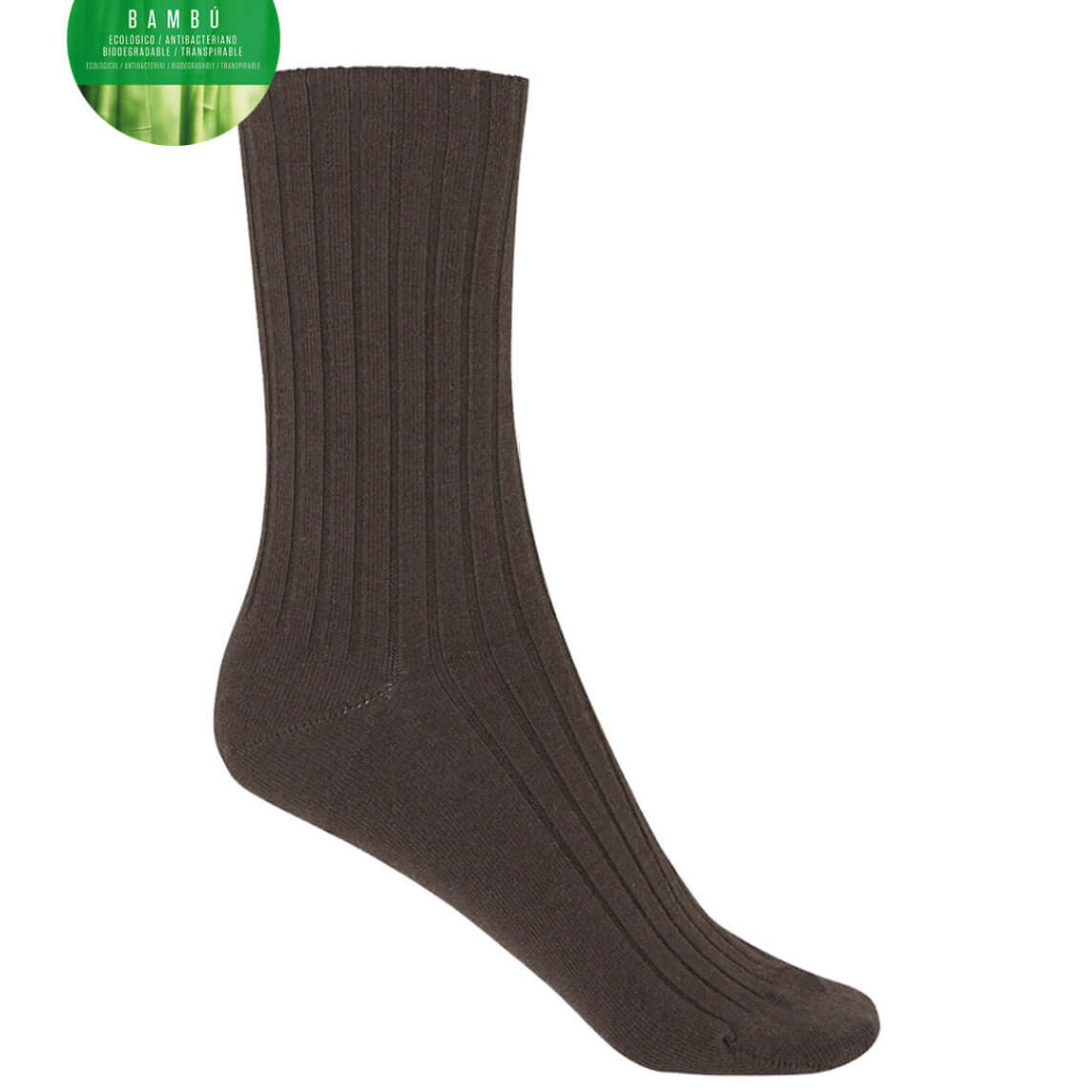 Calcetines unisex Bambú Punto Blanco 1552210 Única Marrón 403