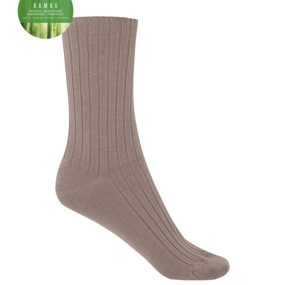 Calcetines unisex Bambú Punto Blanco 1552210 Única Marrón 484