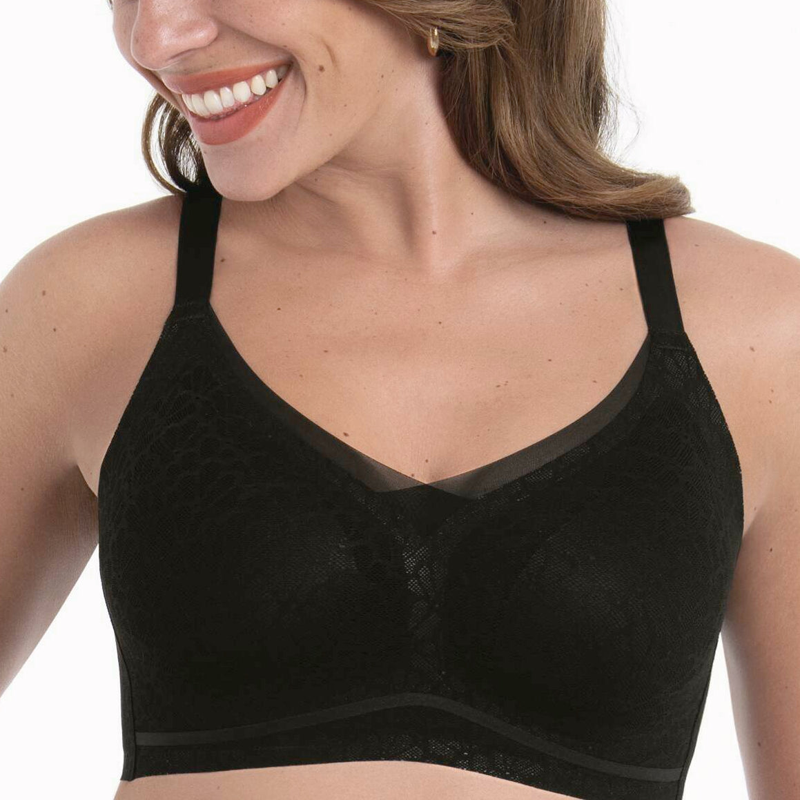 Sujetador Bralette Essential Smart Anita en color negro, mostrando diseño elegante y cómodo para el uso diario.