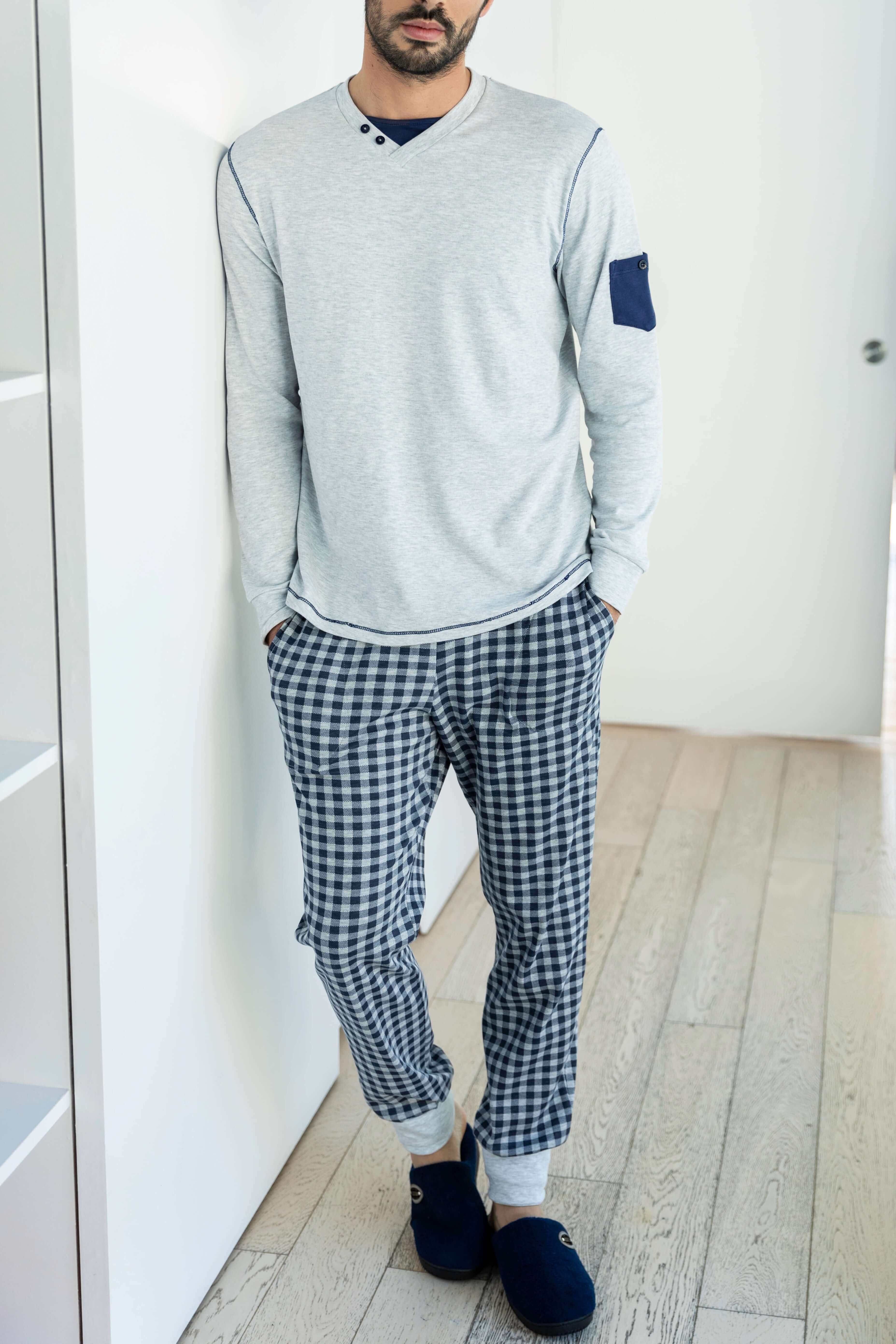 Pijama hombre Barandi Vigo-11 3XL Grey