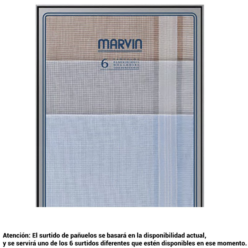 Caja de 6 unidades de pañuelos Marvin - Corseteria Lita