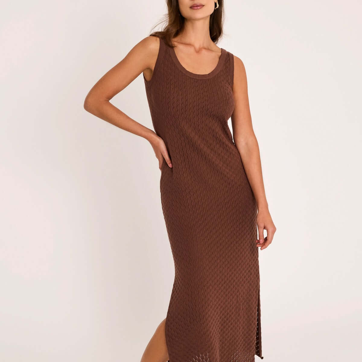 Vestido Selmark BC244 Marrón