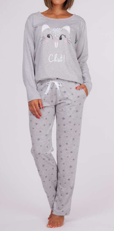 Pijamas mujer Rachas & Abreu 21305 Gris claro ⭐⭐✩✩✩