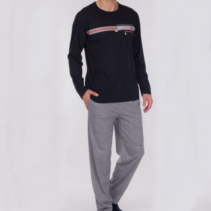 Pijamas hombre Rachas & Abreu 22473 Black ⭐⭐⭐✩✩